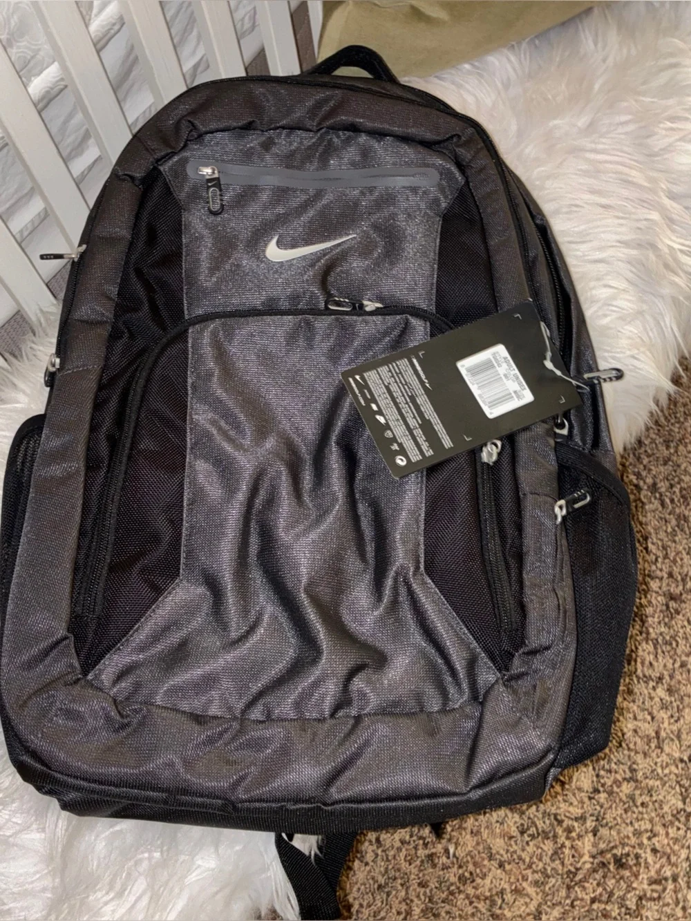 NWT Nike TG0242 Elite Backpack (Anthracite/Black) unisex